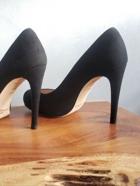 L.K. BENNETT, LONDON BLACK SUEDE HEELS SIZE, IT, 37.5
